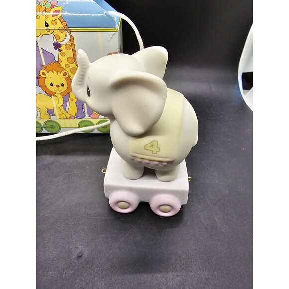 Precious Moments 15970 May Your Birthday be Gigantic Train Age 4 Elephant In Box - Picture 2 of 16